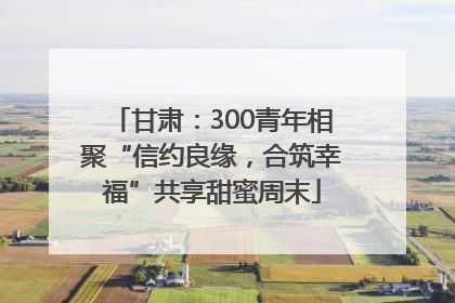 甘肃：300青年相聚“信约良缘，合筑幸福”共享甜蜜周末